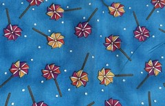 Vintage Kari Pearson KIDS & Co for SSI Pinwheel Fabric Remnant 42 x 28 Cotton