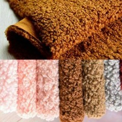 40×63″ Faux Sherpa Shearling Loop Wool Fabric Curly Fur Plush Clothes Toys DIY
