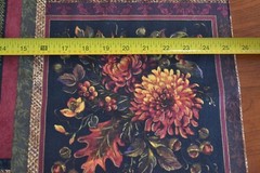 23.5″ Long x 44″, Fall Leaves & Flowers Quilt Cotton Panel, P&B/Abundance, B1001