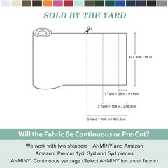 100% Waterproof Outdoor Fabric by the Yard, 58″ W 600D Marine Canvas Fabric with