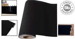 Soft Velvet Craft Liner – Easy-Cut, Black Self-Adhesive Paper 17.7″ x 117″
