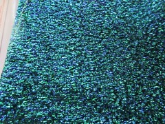 1.8 Yards Metallic Dark Green & Blue Woven Synthetic Fabric 38″ Wide Shiny