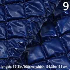 1M Wet Look Faux Leather Padded Fabric PU Quilted Cloth Puffer Coats Sewing