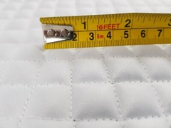 WHITE Mini Box Quilted 4oz WATERPROOF FABRIC outdoor jacket Dog Coat Pet Bedding