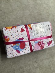 Cotton Fabric Cute Owl,Mushroom / 5Pieces 18”x 21”By Jo Ann