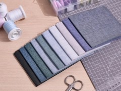 11 Assorted Cotton Fat Quarters – Monochrome Tweed Tonal Quilting Fabric Bundle