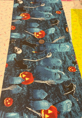 Halloween* Black Cats*Skeletal*Tombstones* Blank Quilting *100% Cotton*8″ x 21″