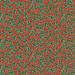 RILEY BLAKE – Festive Greetings by Liberty Fabrics – Peaceful Poinsettias – A –
