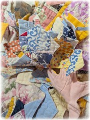 Vintage Quilt Scrap Cutter Quilt Scrap Pieces Slow Stitch, Junk Journal, Bag 6