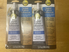 Two Aleene’s Super Fabric Adhesive 1.5 fl oz, Fast Drying, Clear Permanent New
