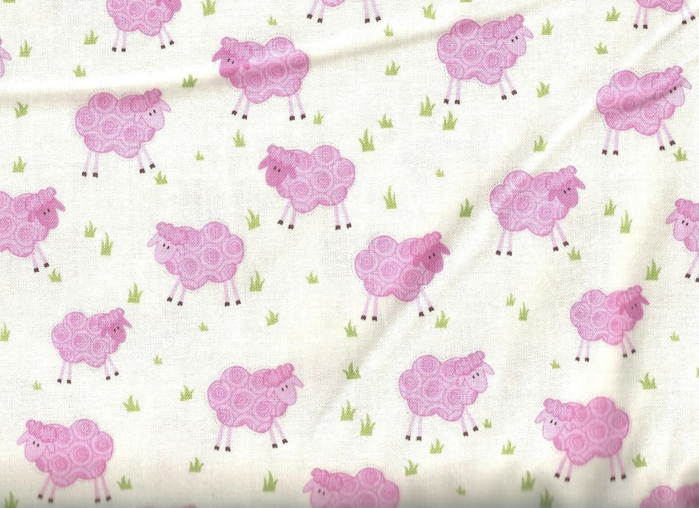 Farmyard Friends farm animals pink sheep cute Studio e fabric