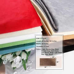 Velvet Fabric, 60” x 80” (150CM x 200CM) Soft x 80”, Dark Brown