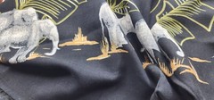 Vintage Fabric * Elephant scarf * 100% Silk – 36″ x 57″