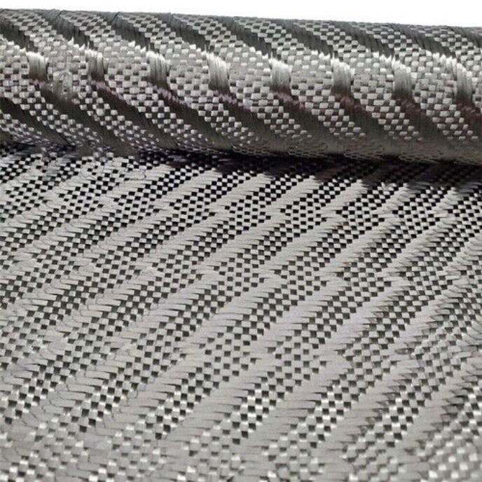 3K 240gsm Real Carbon Fiber Cloth Fabric lightning Weave 100cm Width Black