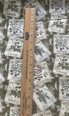 Herb Garden Kate Ward Thacker Seed Packets Sage Green Cotton Fabric BTHY #59