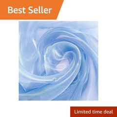 GCVOPTON Organza Fabric Light Blue 3.3yd x 60in