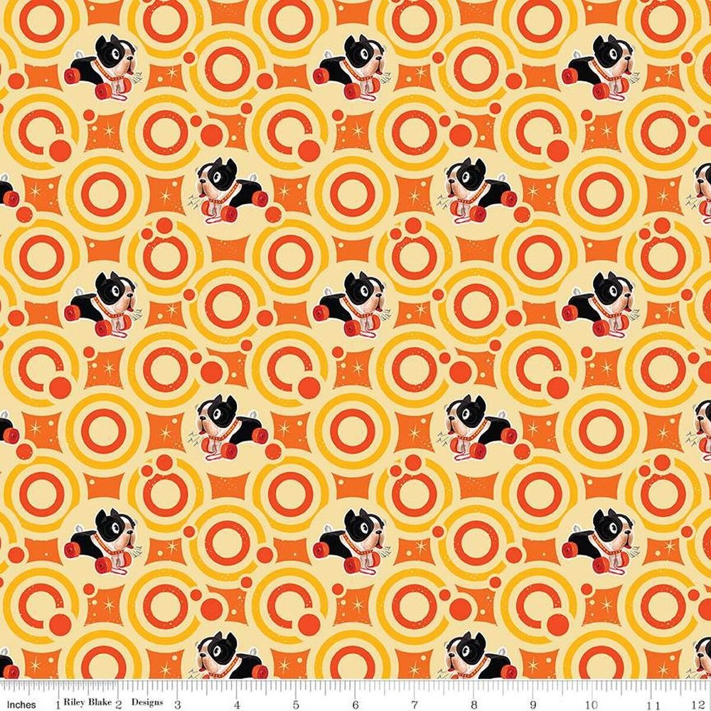 Pop ‘n Play Bubble Dots Yellow Cotton Fabric