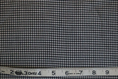 Black White Mini Tiny Houndstooth Print Decor Fabric 3 yards Poly or Blend 59″