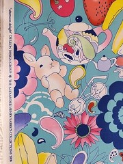 Alexander Henry Fabric Afternoon Delight 2008 Blue Cotton Fruit 1 Yard
