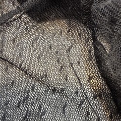 Black Stretch Swiss Dot Sheer Mesh Fabric 2 Yards 1 Ft x 55” Wide