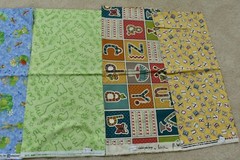 2 Yds 18″ Long, Baby Prints Theme Novelty Print Quilt Cotton Bundle, T61