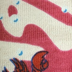 90s Disney Little Mermaid Cotton Knit Fabric 2.5 Yds X 60″ Sebastian Flounder