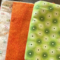 Multicolor Floral Quilting Fabric Lot + Patchwork Pattern Book Houck
