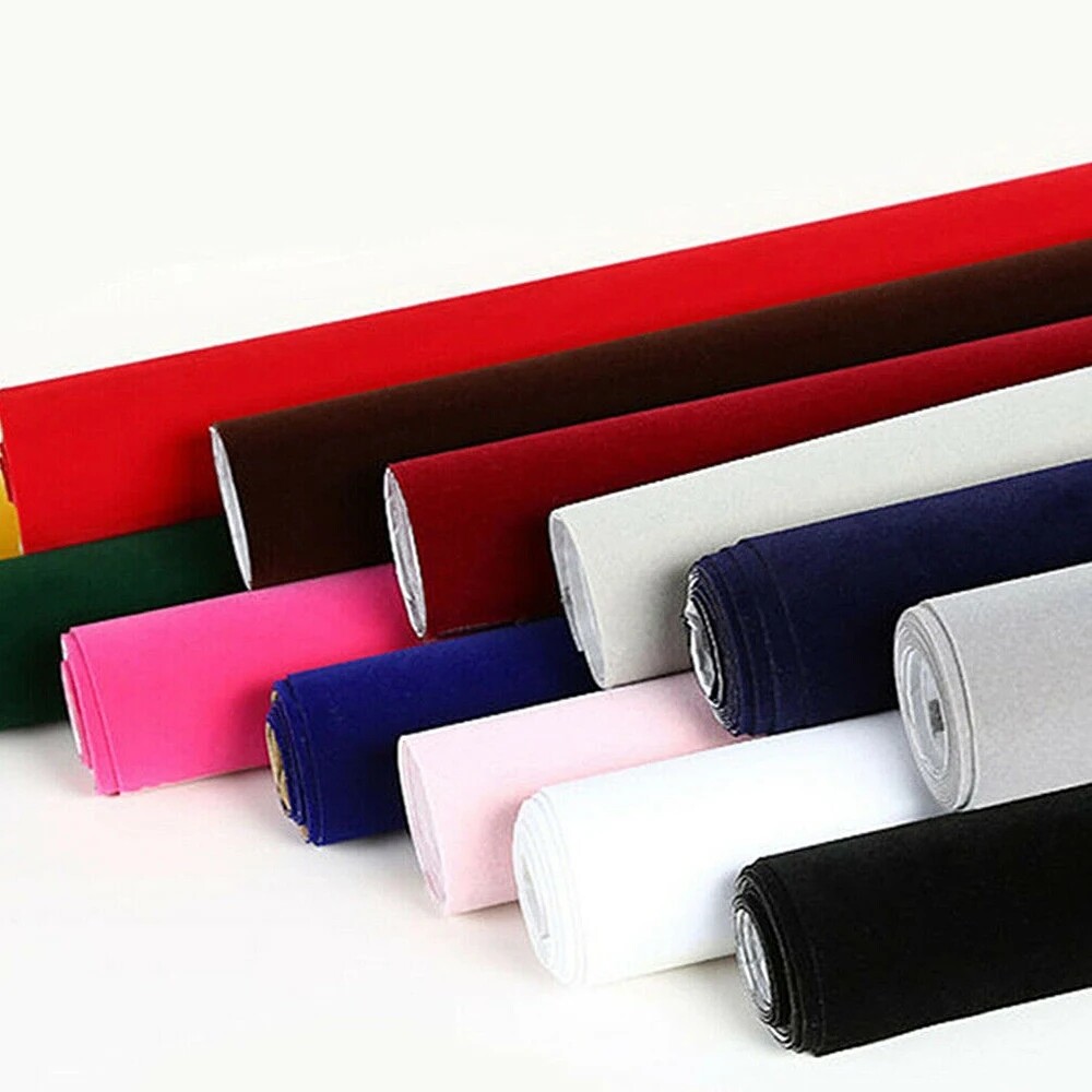 5Pcs Self Adhesive Flocking Fabric Velvet for Drawer Jewelry Box Felt Liner