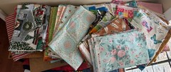 Vintage Mixed Lot Pieces Floral Fabric Ditzy Colorful Scraps Assorted