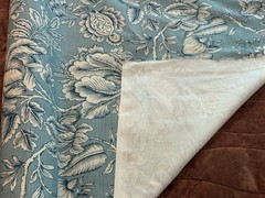 Mill Creek Aqua Fabric $9:yard; 12 Yards Available,3 Yard Minimum Purchase