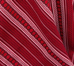 Decorative coverlet: Ukrainian ornament PLAKHTA Red black white Tablecloth