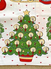 Vintage 1993 Susan Winget Christmas Collection Applique Fabric Panel Santa Angel