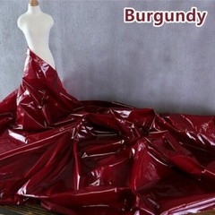 Faux Pu Leather Fabric Thin Waterproof Shiny for Puffer Coat Jacket Craft Sewing