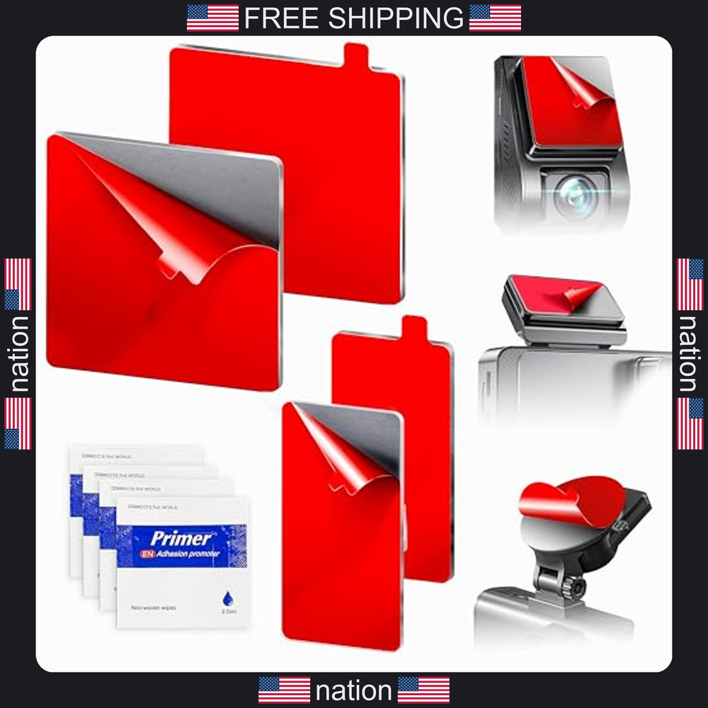 4-Pack Double-Sided Adhesive Pads for Dash Cam Mounts Heat-Resistant
