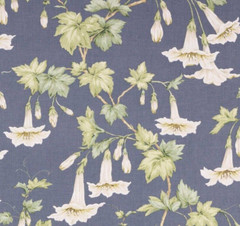 COLEFAX AND FOWLER CURTAIN FABRIC DESIGN Yvette 6.4 METRES NAVY BLUE 100% LINEN