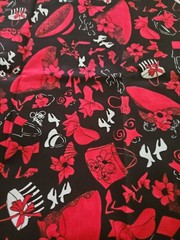 HTF Loralie Harris For Loralie Designs Hats,Bags & Shoes Oh My! Cotton 18″x 45″