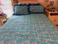 DISNEY TINKER BELL Fairy Princess Queen Bed Duvet with two Pillow Shams