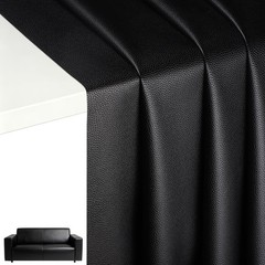 Marine Vinyl Faux Leather: 54″ x 36″ Black Upholstery Vinyl