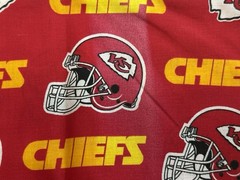 RARE NFL Licensed Sports Football Chiefs Fabric – 2.33 YDS x 59” (EXTRA WIDE)