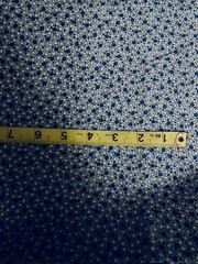 VTG 1930`s Reproduction Feedsack Floral Shades of Blue Tonal Blender BTFQ