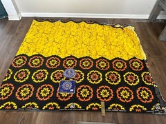 Jashion And Zuma Block Wax Print Fabric Approx 7 Yards 2