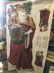 Daisy Kingdom VINTAGE SANTA CHRISTMAS DOOR PANEL XL Fabric Panel 60″X35″