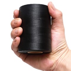 EXKALAFUL Waxed Thread,852Yds 150D 0.8mm Flat 3.74×2.7×2.7 inch, Black