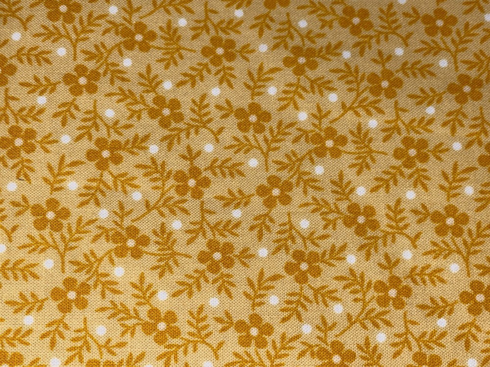 By 1/2 Yd “Victory Garden” Tiny Daisies & Dots Eleanor Burns for Benartex Fabric