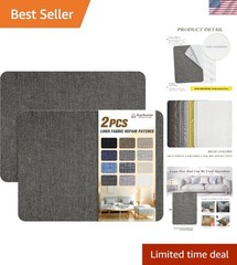 Durable Self-Adhesive Linen Patches, 8″x11″ – 2 PCS for Versatile Fabric Repair