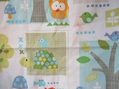 Jo Ann Fabrics Baby Animals And Trees Allover Cotton Fabric SZ 1YX43″ NEW