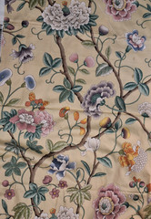 3 yd Kaufmann Large Floral Fabric Cotton Upholstery Weight 55 inches wide Yellow