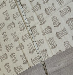 Harry Potter Hogwarts Houses Letters Beige Camelot Fabric 100% Cotton 1 Yard