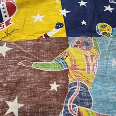 Vintage 1970s NFL Football Players Fabric 36” Wide 4.25 Yards