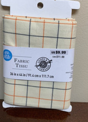New – Loops & Threads Fabric – 36″ x 44″ – Halloween Scarecrow Fall Autumn Plaid